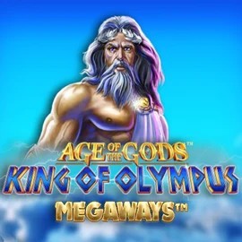 Age Of The Gods: King of Olympus Megaways slot logo by Origins at Gransino Casino
