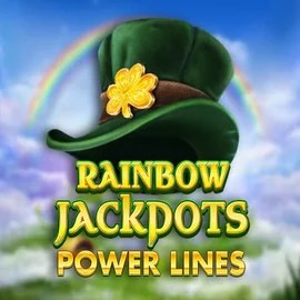 Rainbow Jackpots Power Lines slot logo by Red Tiger Gaming at Gransino Casino